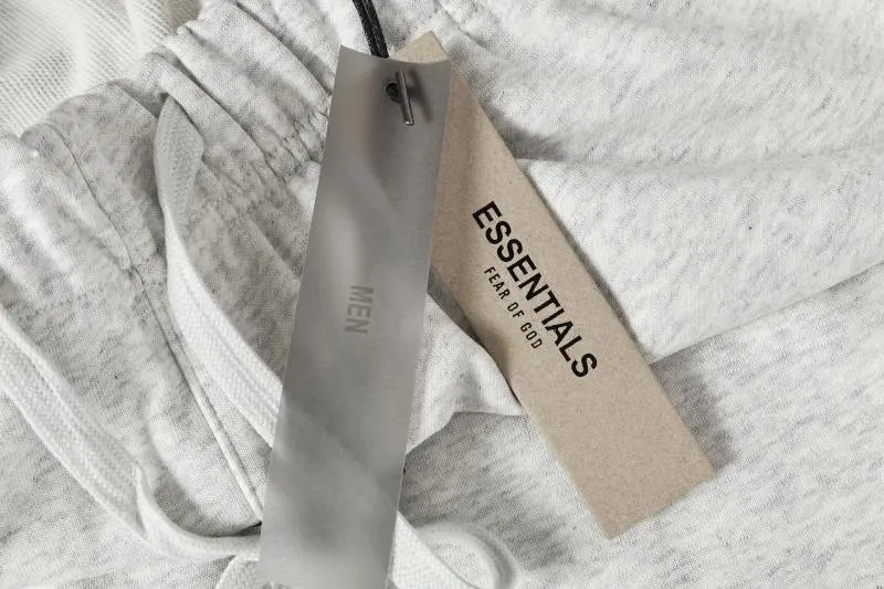 Fear of God Essentials Logo Print Heather Gray Shorts - 10