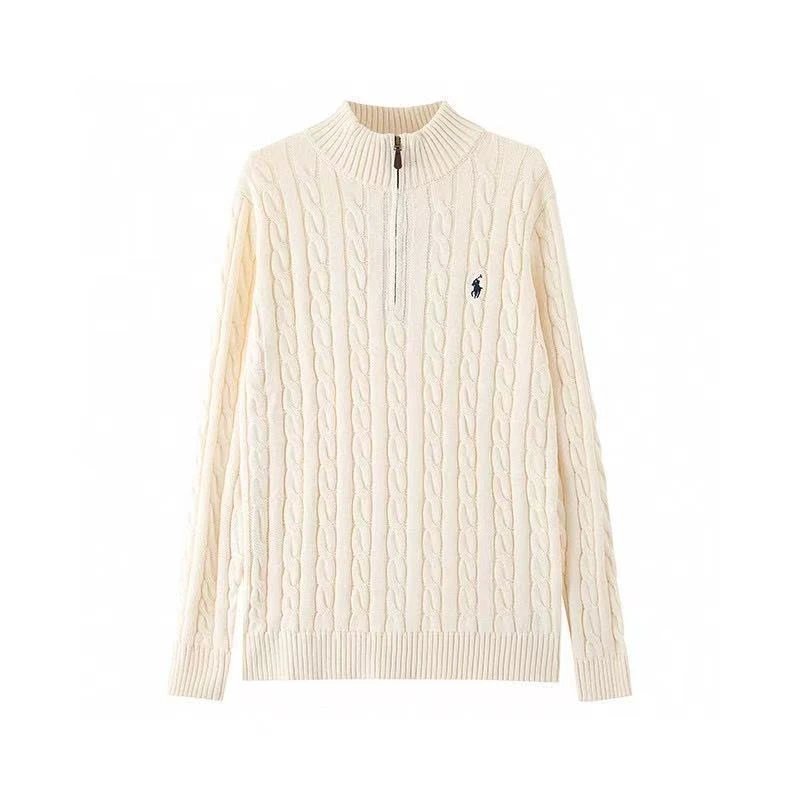 Ralph Lauren Knitwear Cable-Knit Quarter-Zip Sweater with Embroidered Pony image 3