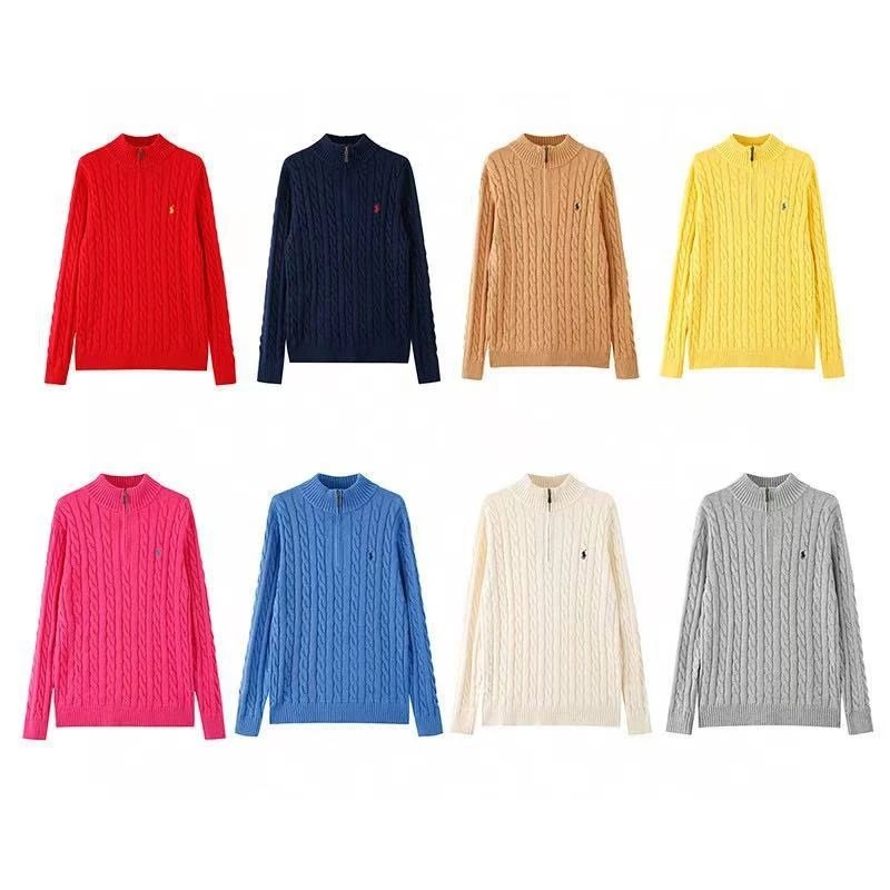 Ralph Lauren Knitwear Cable-Knit Quarter-Zip Sweater with Embroidered Pony image 1