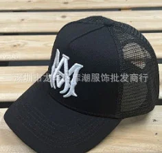 AMIRI Hats Mesh Trucker Cap with Embroidered Three-Star or Monogram Design product detail image 26