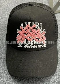 AMIRI Hats Mesh Trucker Cap with Embroidered Three-Star or Monogram Design product detail image 13