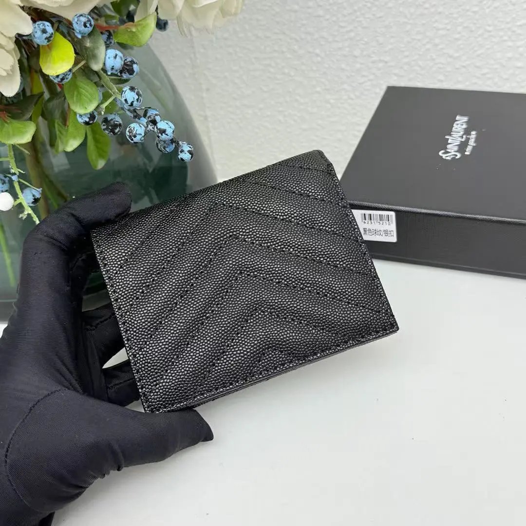 Saint Laurent Monogramme Wallet Black Stingray Leather Short Wallet - 15