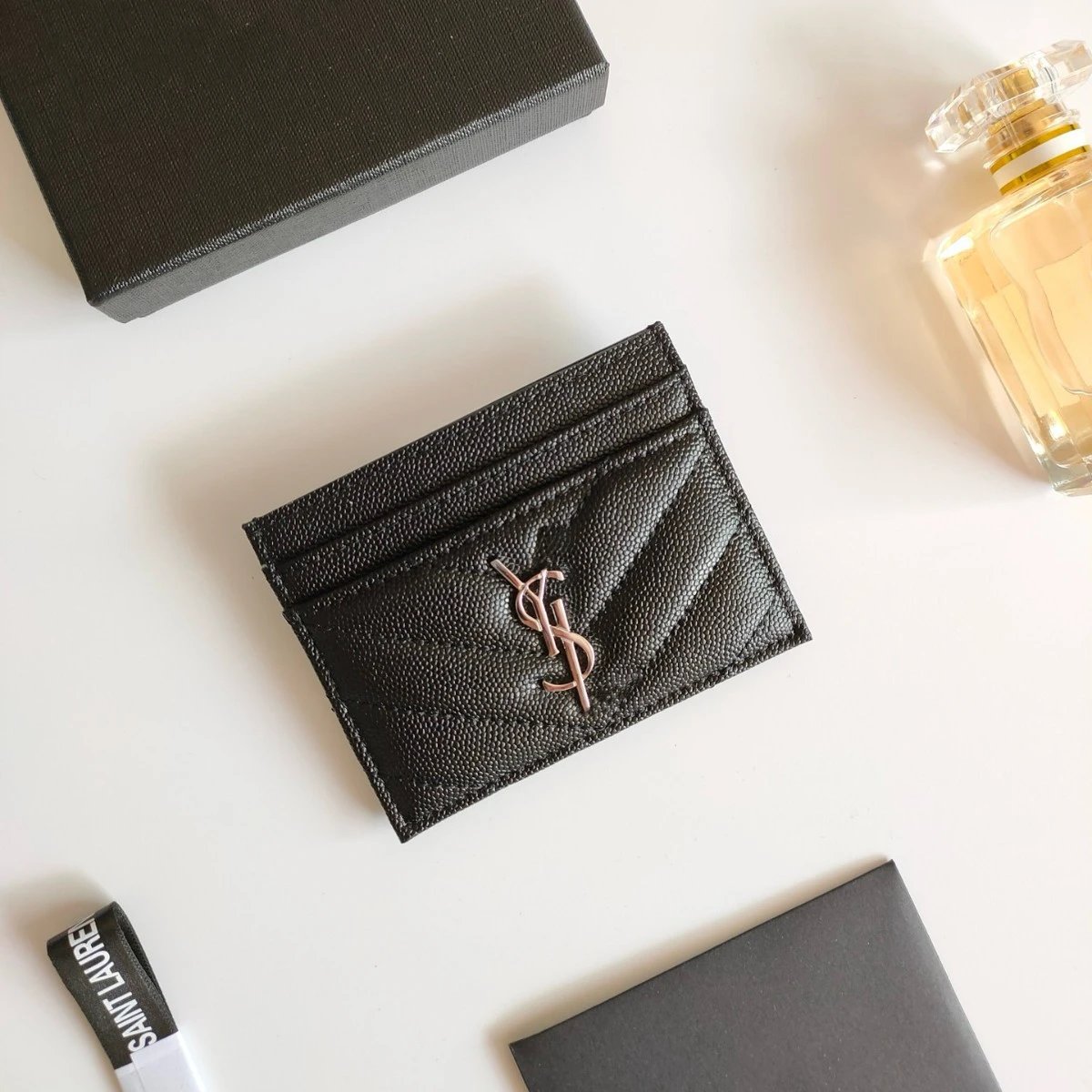 Saint Laurent Wallets & Card Holders Quilted Monogram Holder image 3
