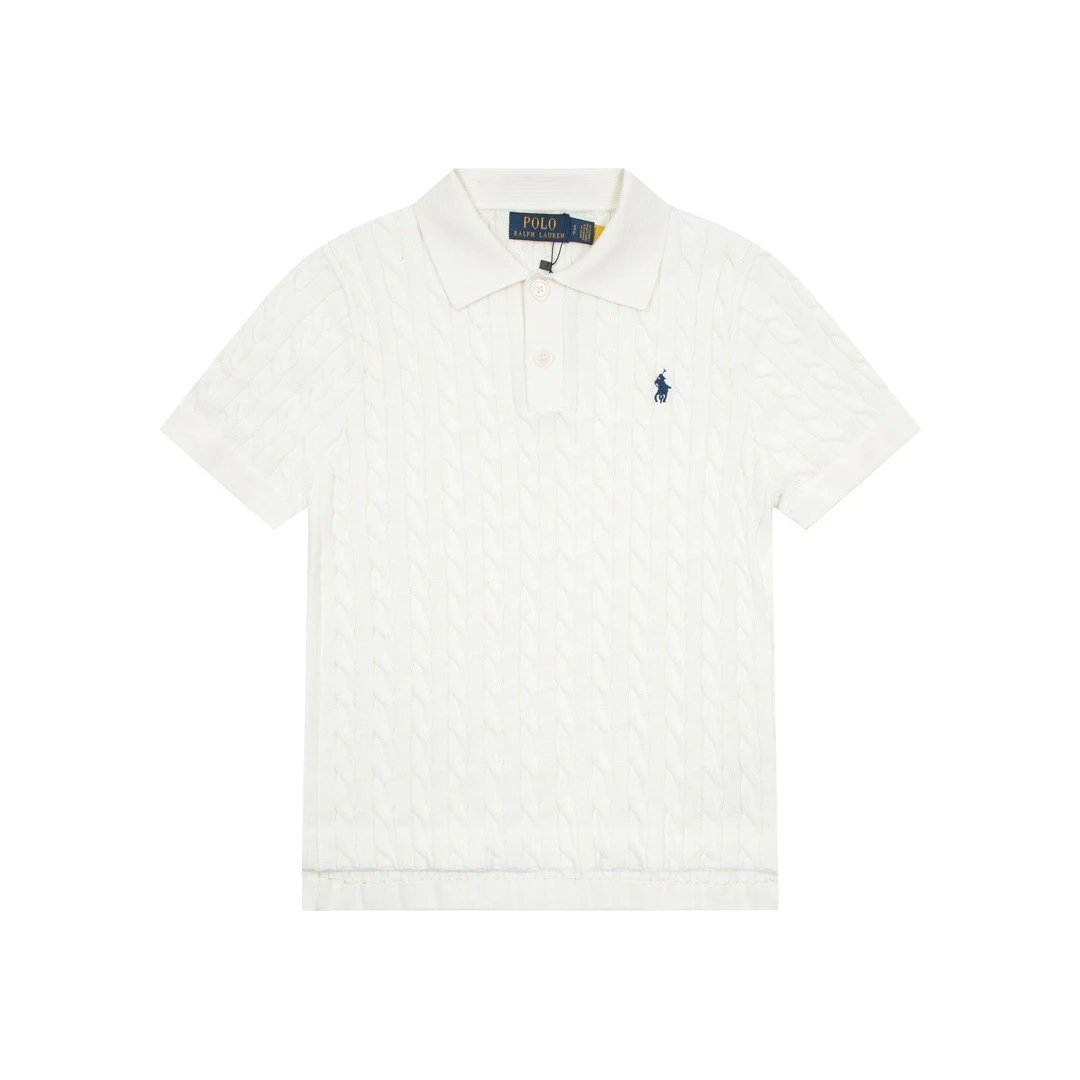 Polo Ralph Lauren Knitwear Cable-Knit Short-Sleeve Shirt — White
