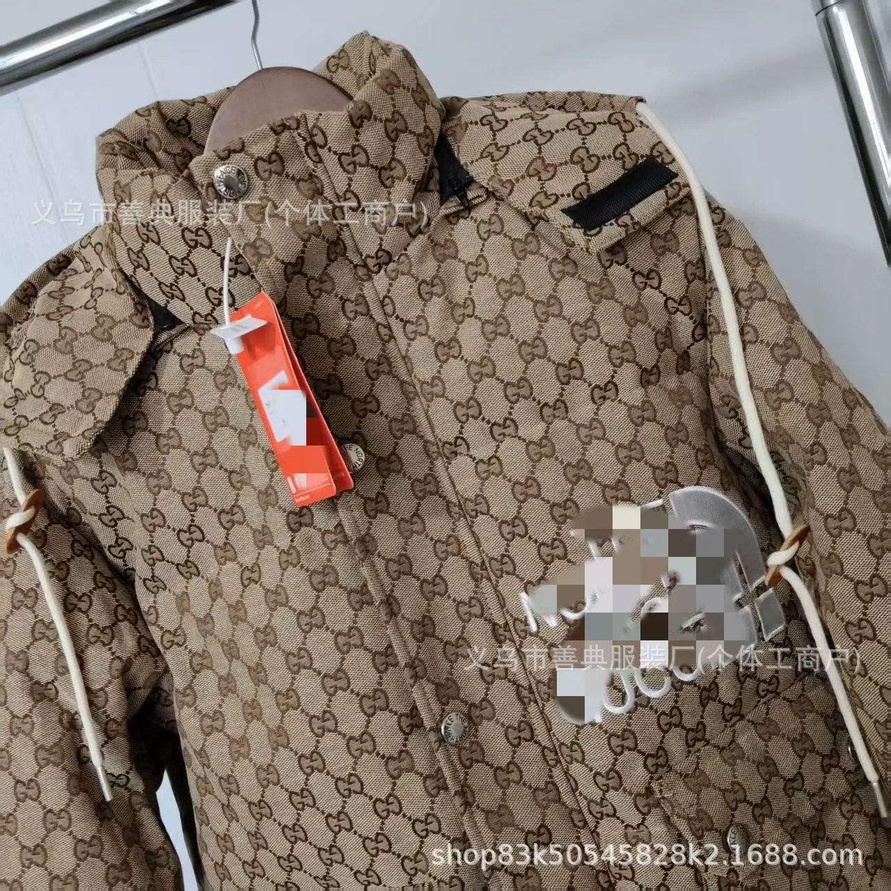 Gucci GG Monogram Down Jacket Beige Outerwear - 24