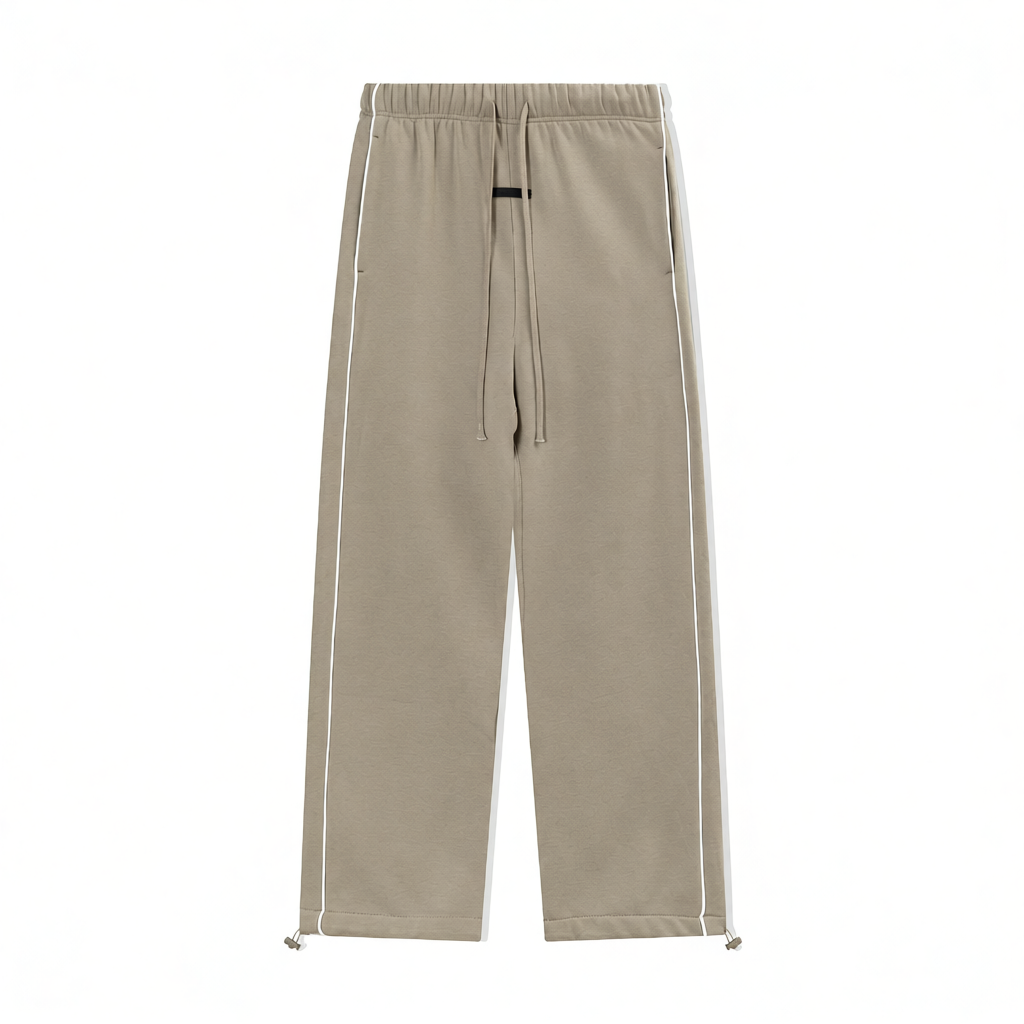 Fear of God Trousers Essentials Embroidered Side-Stripe Drawstring — Heather Gray