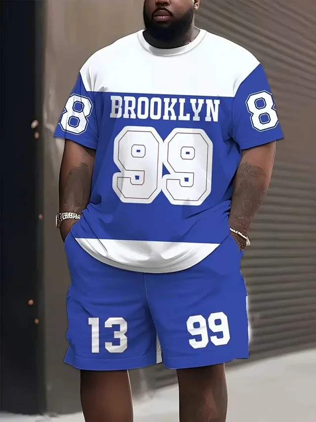 Unbranded Matching Sets Varsity Graphic T-Shirt and Shorts Set product detail image 9