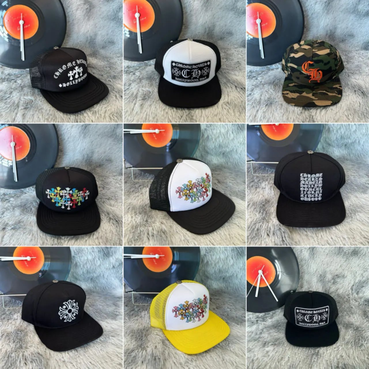 Chrome Hearts Cross Logo Mesh Cap Trucker Hat