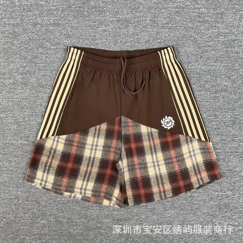 B.P. Shorts Striped Plaid-Panel Drawstring image 2