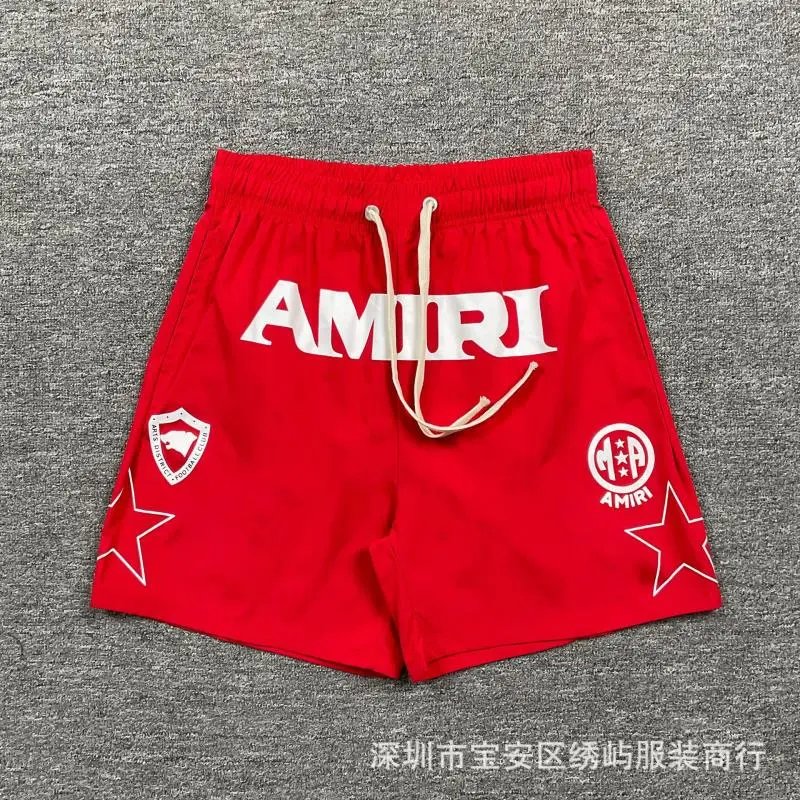 Amiri Logo Print Swim Shorts Light Blue - 8