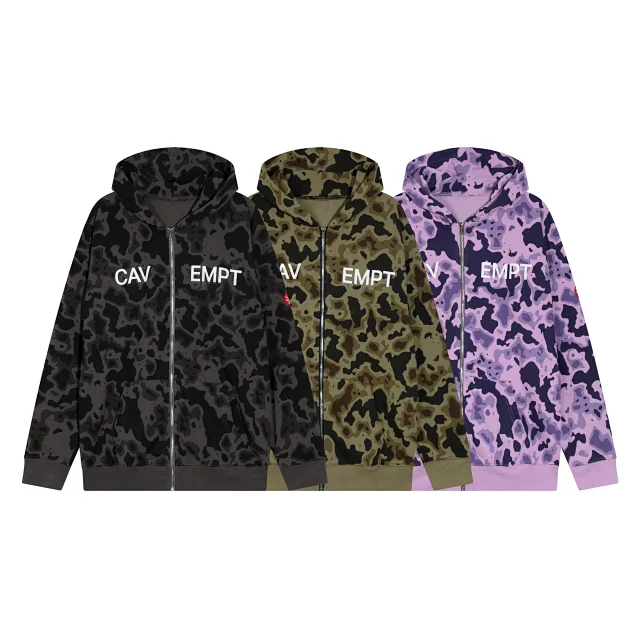 Cav Empt Hoodies & Sweatshirts Camouflage Full-Zip Hoodie product detail image 2