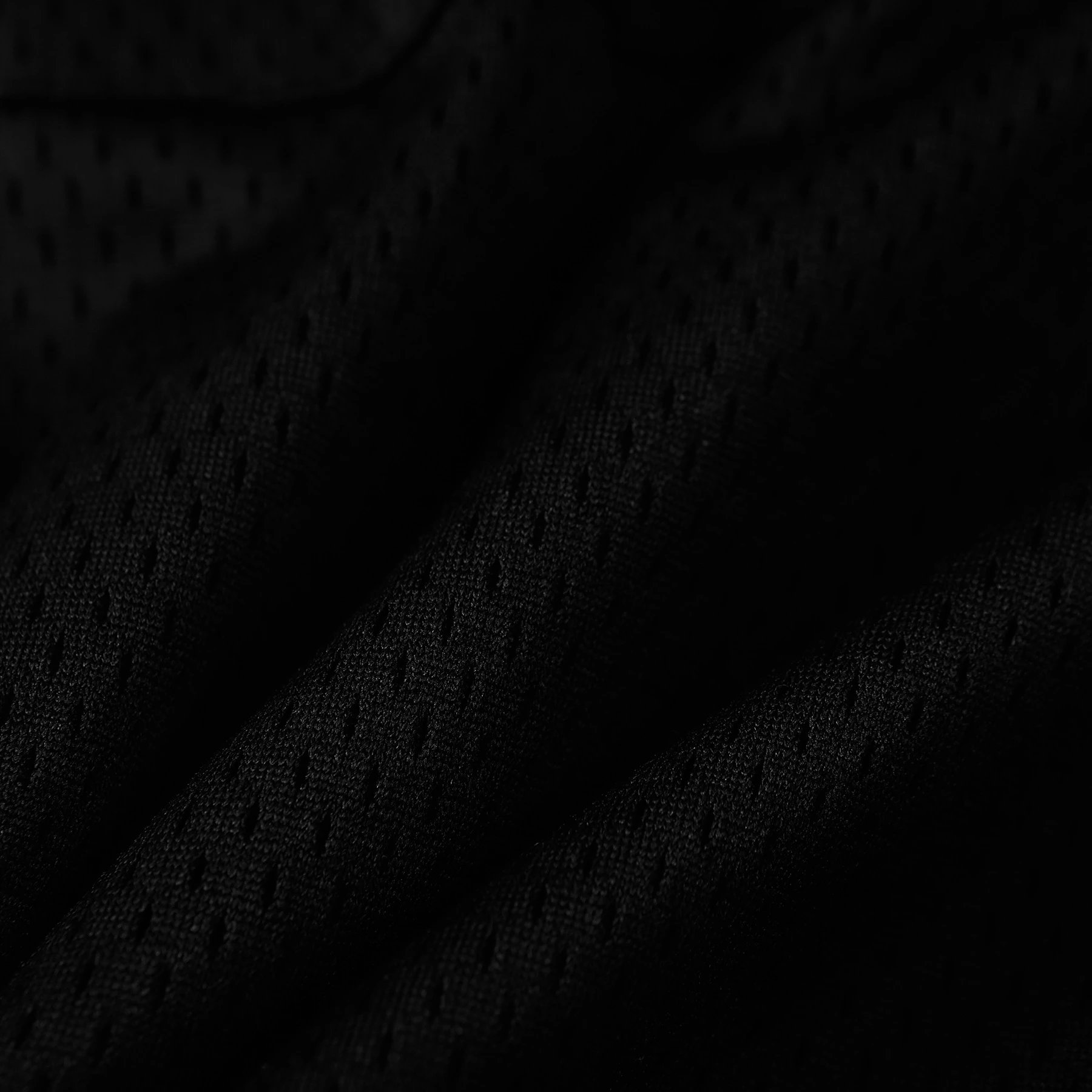 Design Mesh Basketball Shorts Black with White Trim - 8