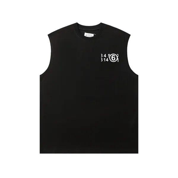 Maison Margiela Number 6 Sleeveless Top Black Vest Top - 19