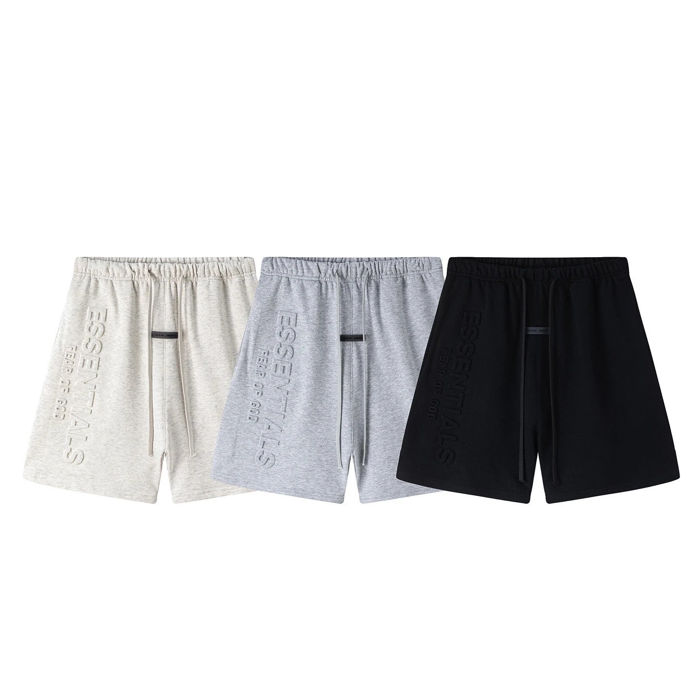 Fear of God Essentials Embossed Logo Shorts Gray - 2