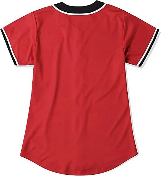 Unbranded Shirts Short-Sleeve Button-Front Baseball Jersey with Bel Air 23 Graphic product detail image 19