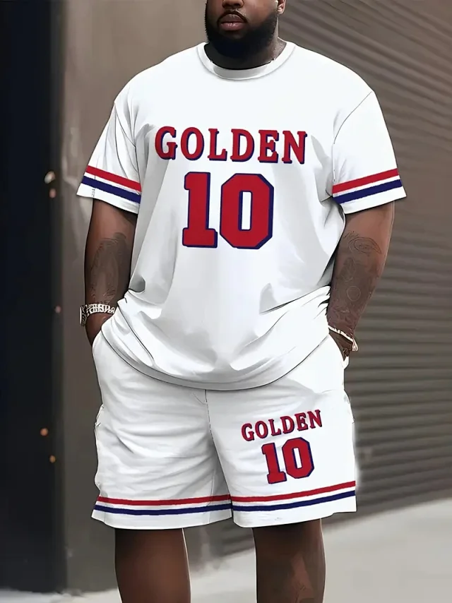 Unbranded Matching Sets Varsity Graphic T-Shirt and Shorts Set product detail image 12