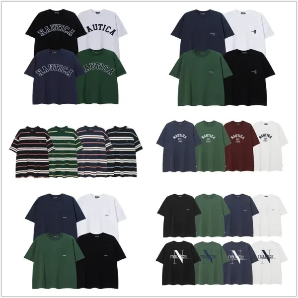 Design Nautica Logo Graphic Oversized T-Shirt Navy T-Shirts - 3