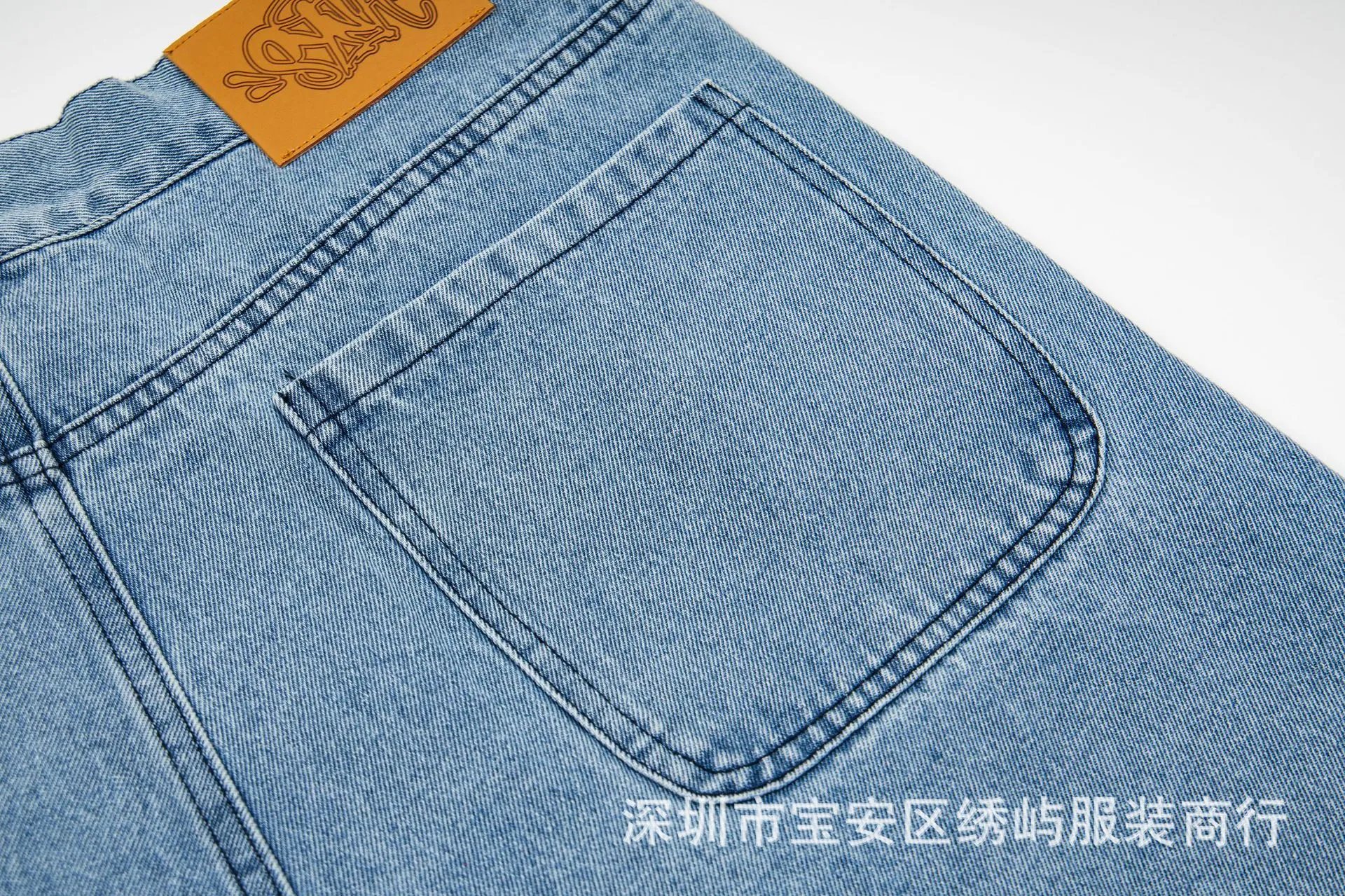 Design Graffiti Logo Black Denim Shorts - 9