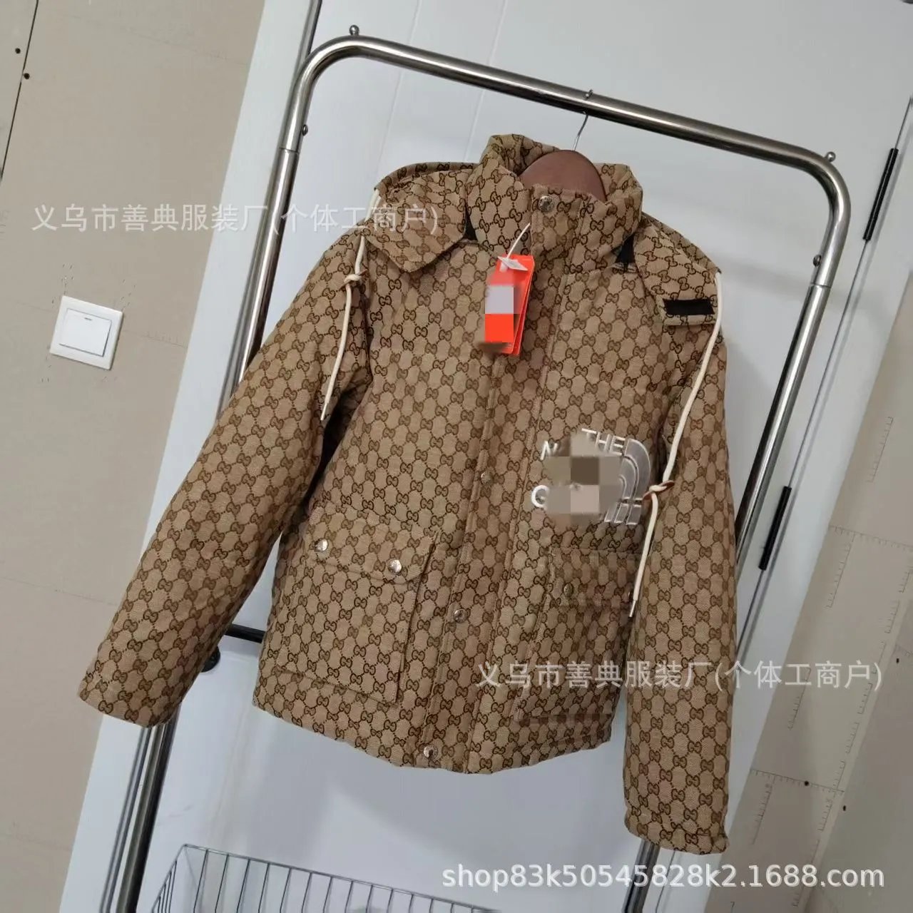 Gucci GG Monogram Down Jacket Beige Outerwear - 23