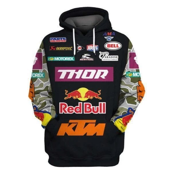 Design Red Bull KTM Racing Hoodie Multicolor Hoodie - 17