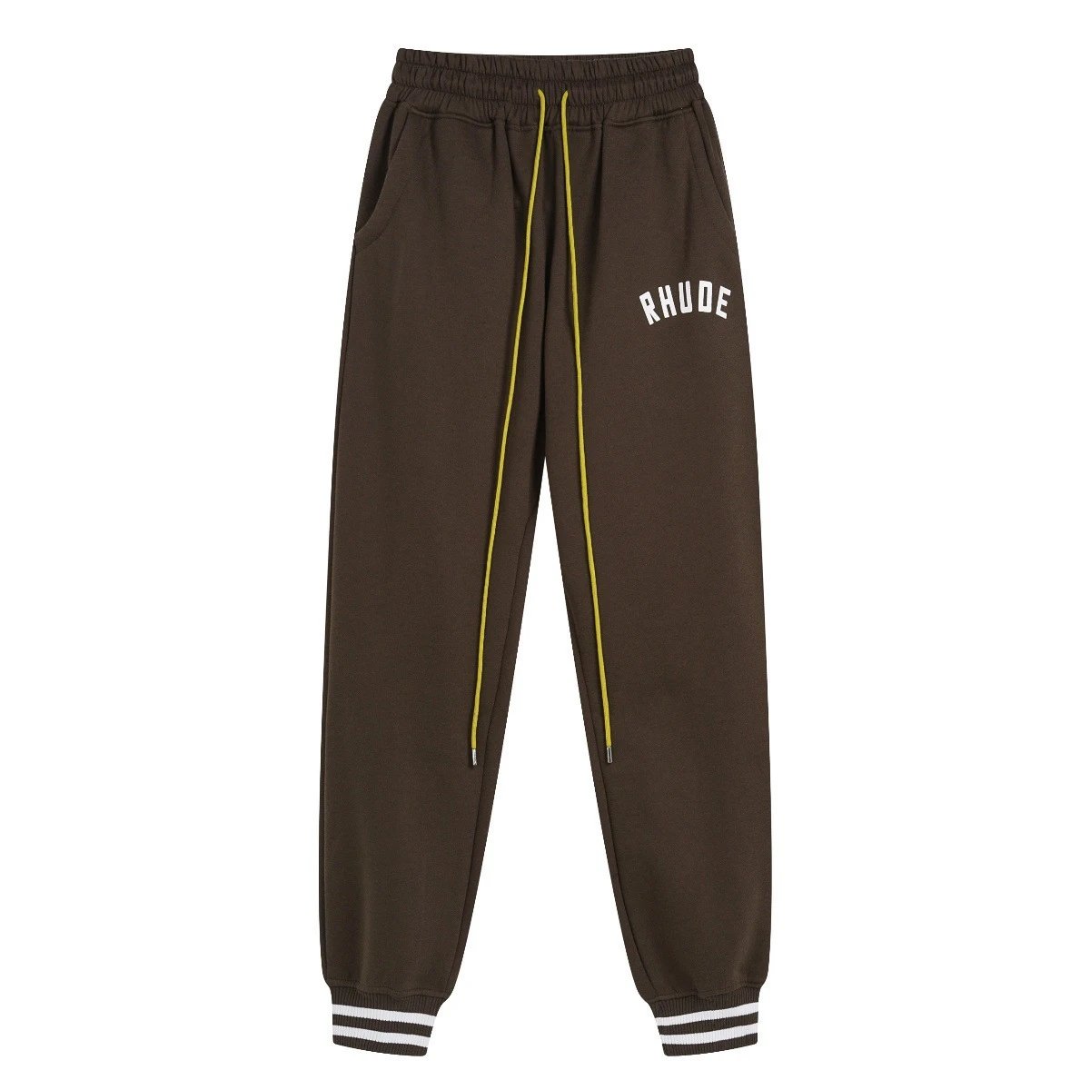 Rhude Technical Track Pants Light Gray with Cream Panels - 31