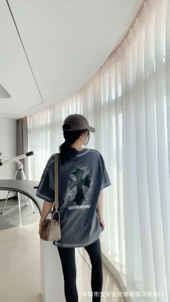 Design Skull Embroidered Washed Black T-Shirt - 37