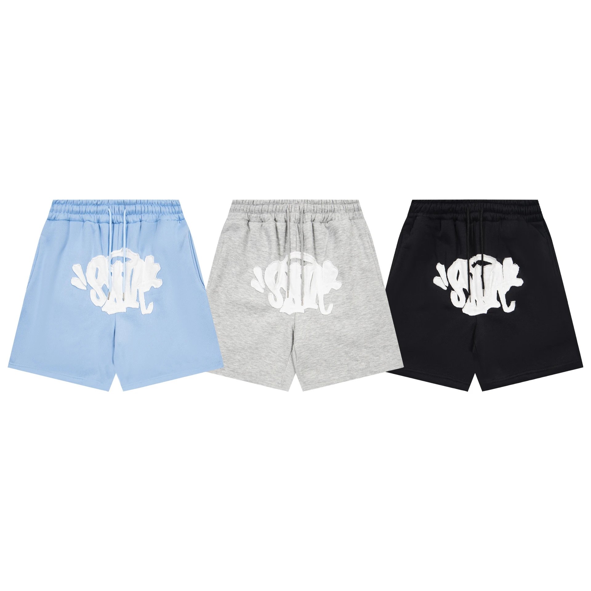 Design 'SIREN' Embroidered Graphic Shorts Black - 2