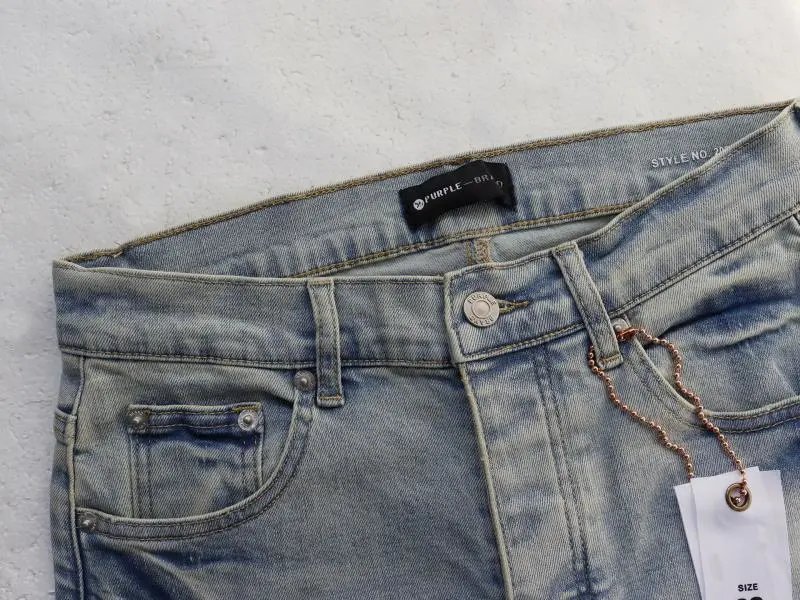 Purple Brand Signature Script Washed Light Blue Jeans - 9