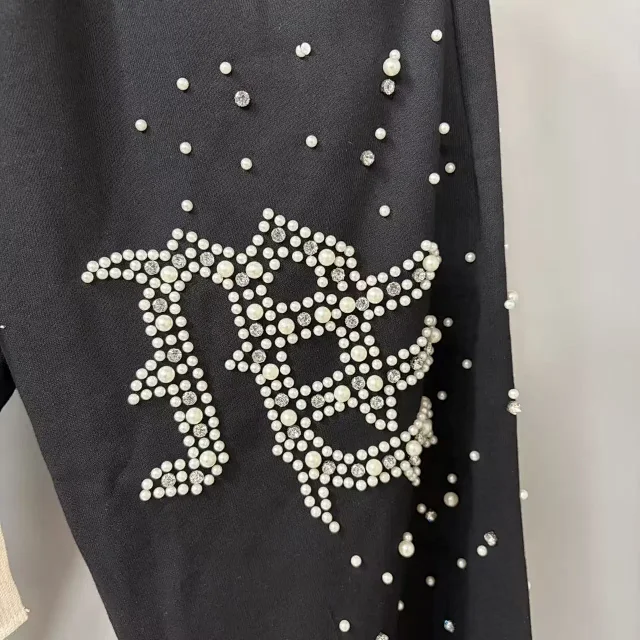 MIX Trousers Rhinestone Letter Drawstring Jogger product detail image 4