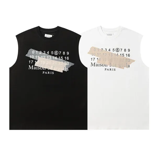 Maison Margiela Number 6 Sleeveless Top Black Vest Top - 4