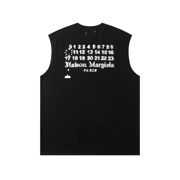 Maison Margiela Number 6 Sleeveless Top Black Vest Top - 20
