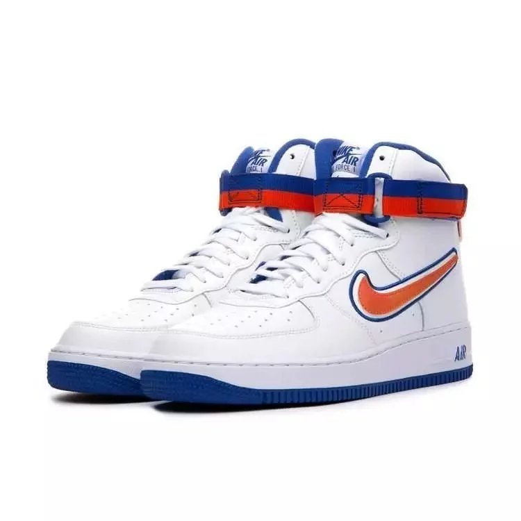 耐克AIR FORCE 1 HIGH AF1 尼克斯Nike白橙空军一号板鞋AV3938-10