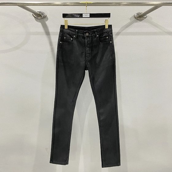 Dark Classic Versatile Autumn/Winter Wax Coating Process Independently Designed Long Jeans - Vet