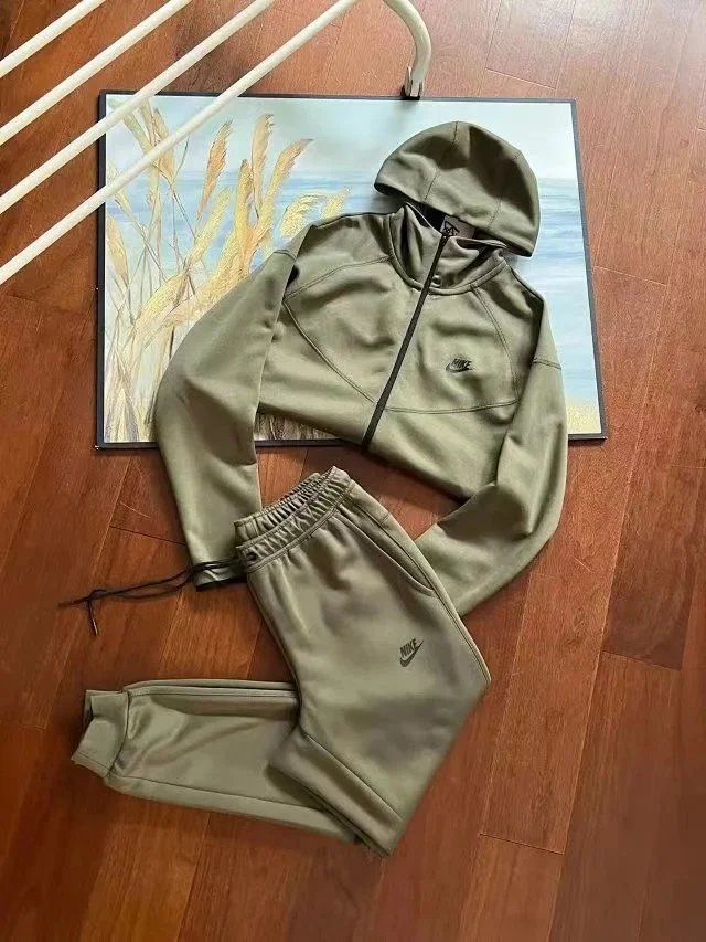 Nike Tech Fleece Hoodie and Sweatpants Set Gray - 6