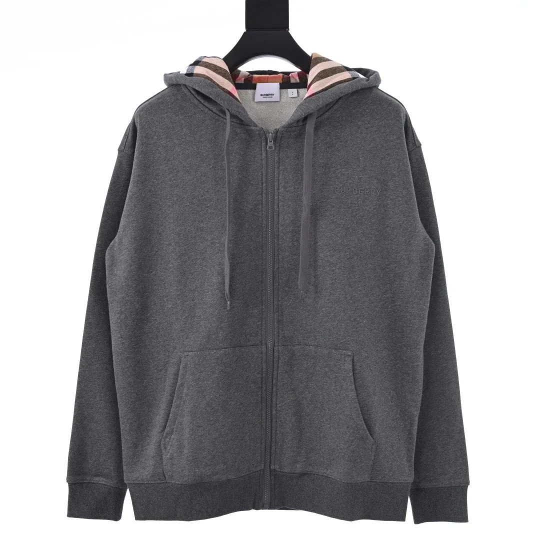 Burberry Hoodies & Sweatshirts Hooded with Check Accents and Logo Print — 17