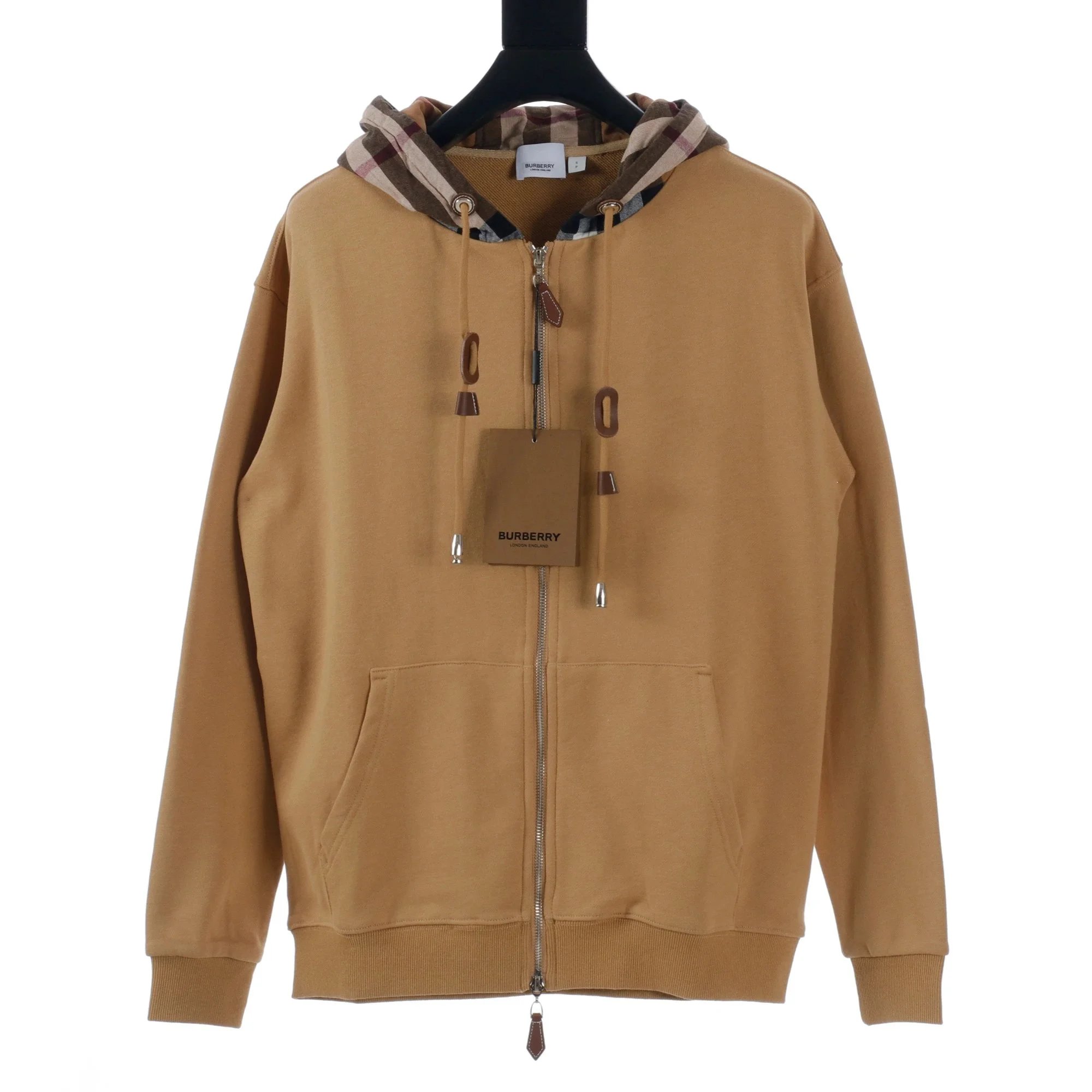 Burberry Hoodies & Sweatshirts Hooded with Check Accents and Logo Print — 34