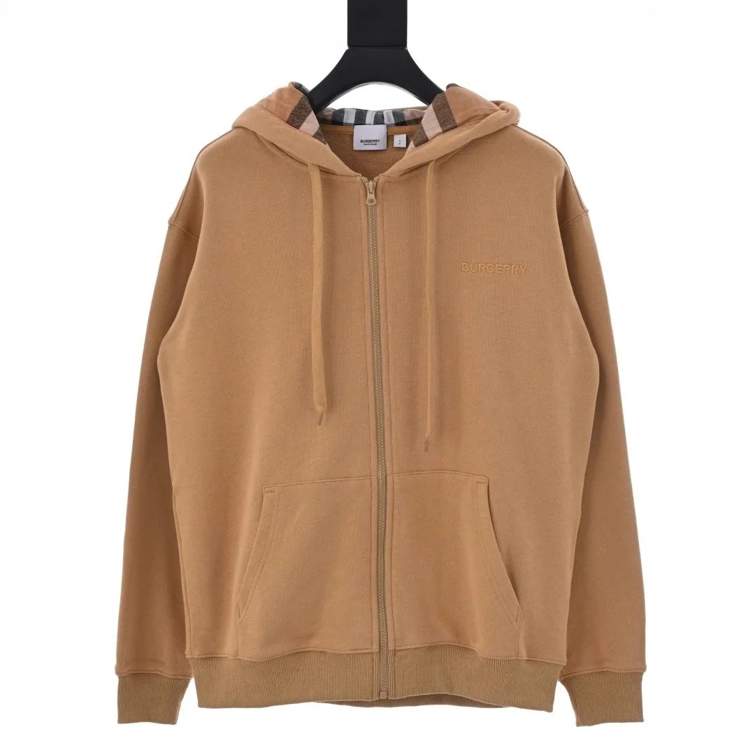 Burberry Hoodies & Sweatshirts Hooded with Check Accents and Logo Print — 15
