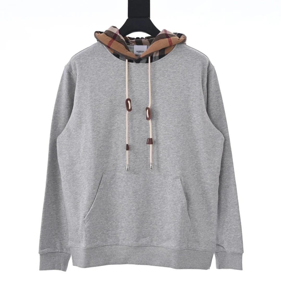 Burberry Hoodies & Sweatshirts Hooded with Check Accents and Logo Print — 24