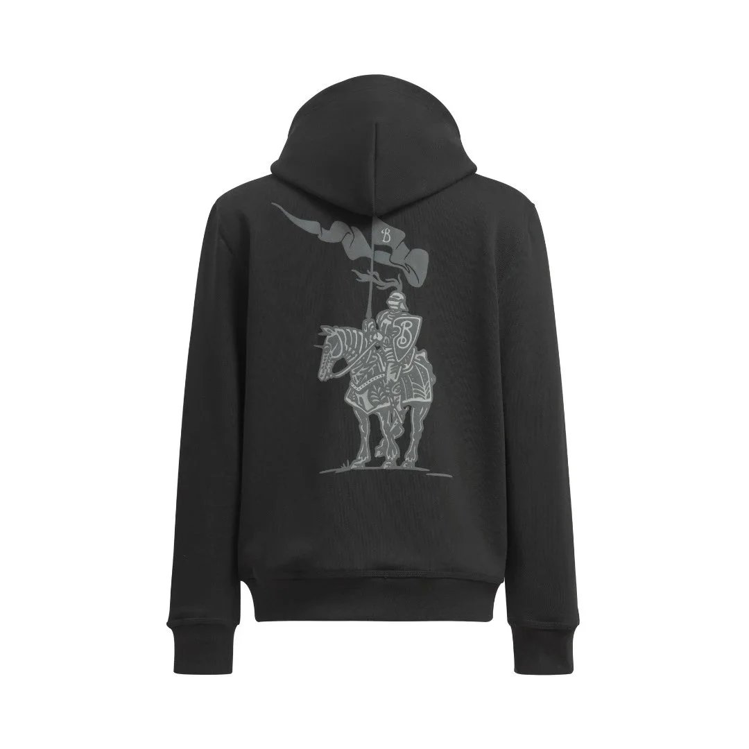 Burberry Hoodies & Sweatshirts Hooded with Check Accents and Logo Print — 05