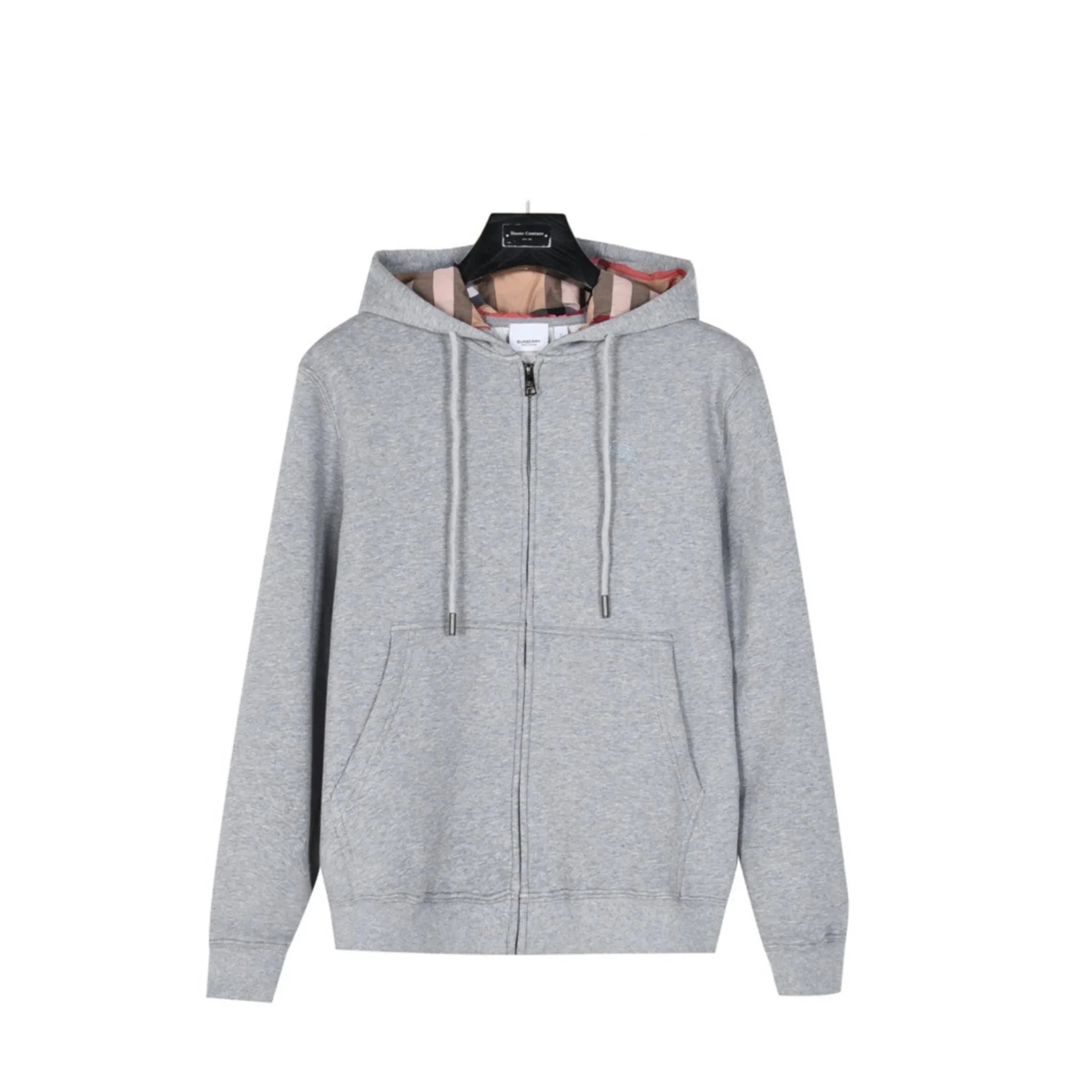 Burberry Hoodies & Sweatshirts Hooded with Check Accents and Logo Print — 25