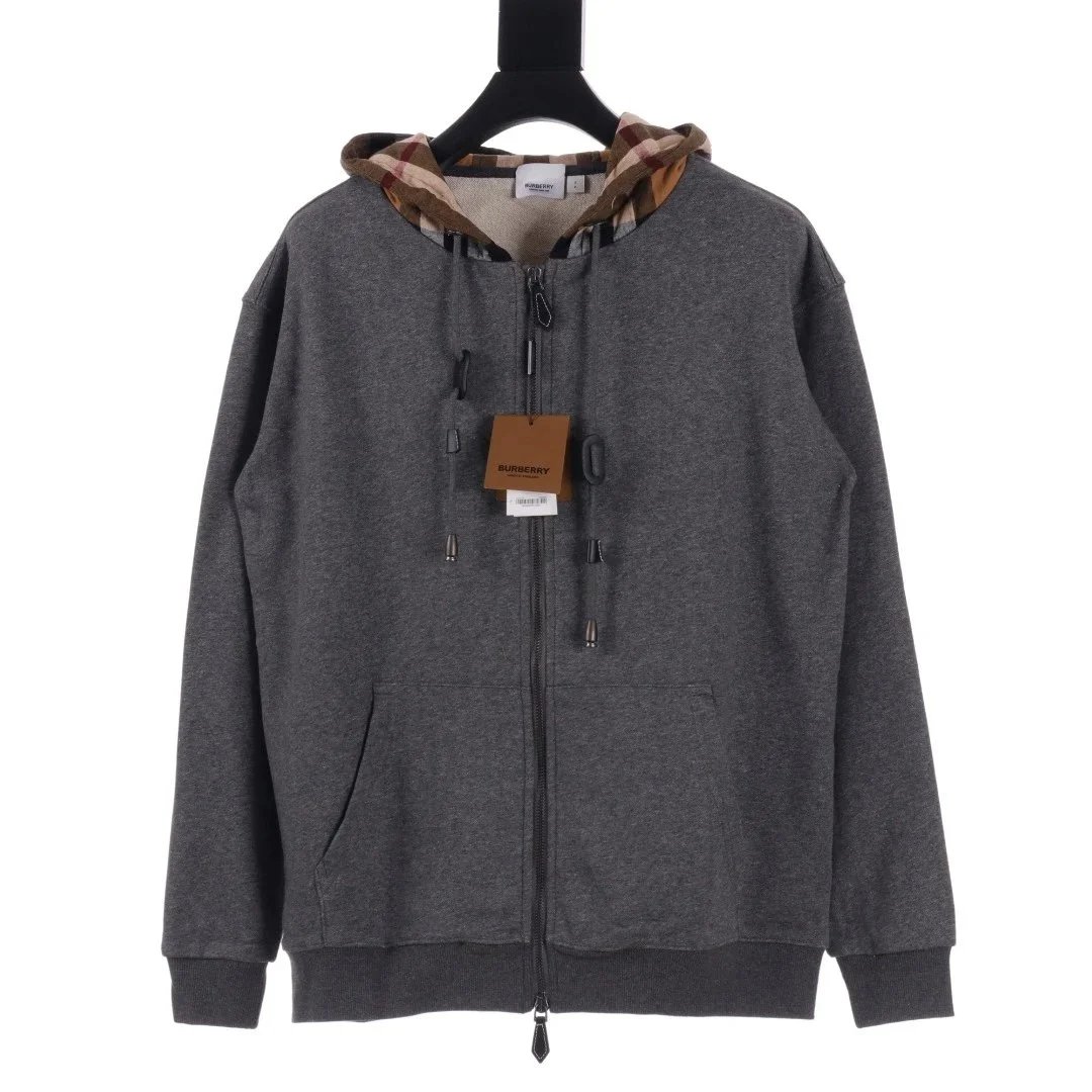 Burberry Hoodies & Sweatshirts Hooded with Check Accents and Logo Print — 33