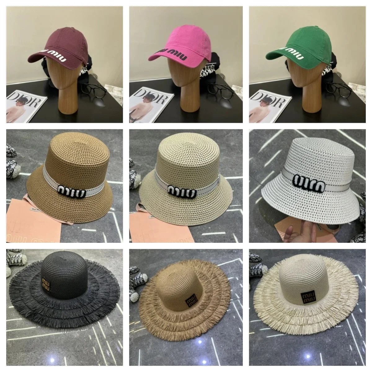 Miu Miu Colorful Straw and Fab