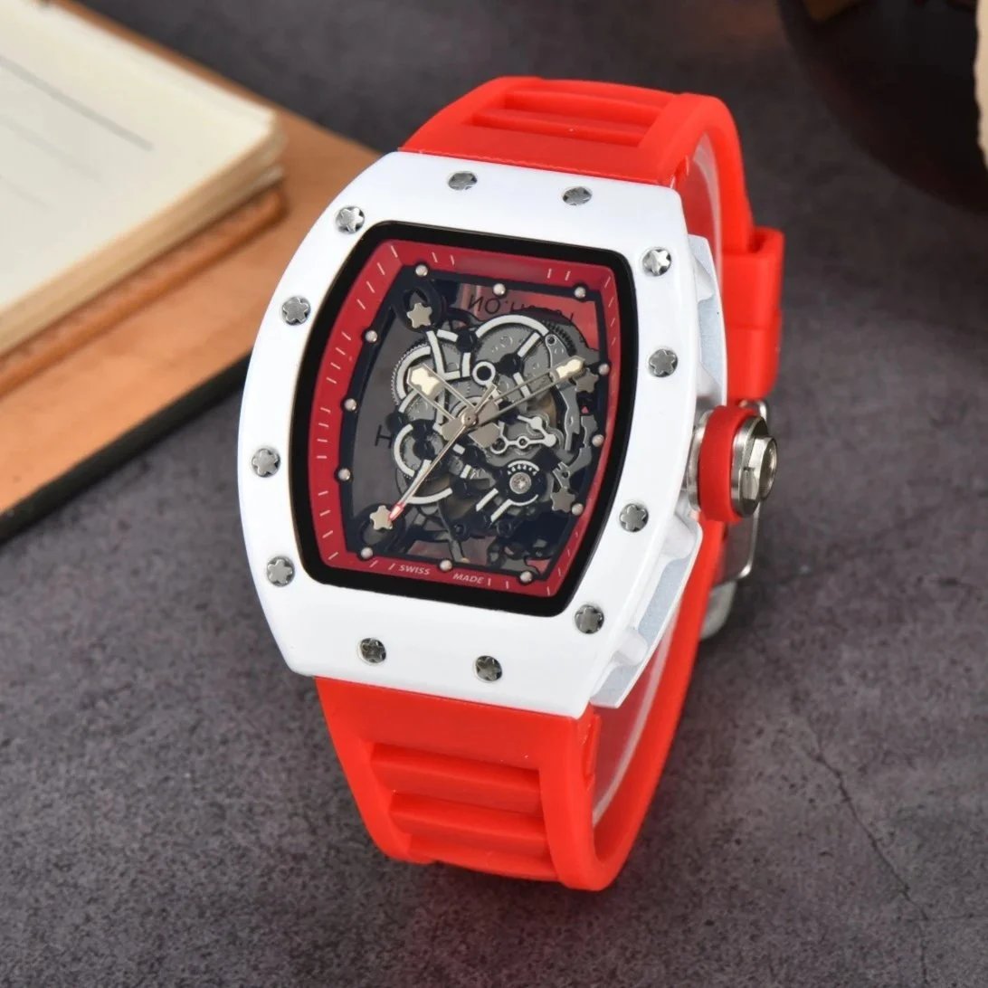 Ceramic Series White Red Dial Red Strap