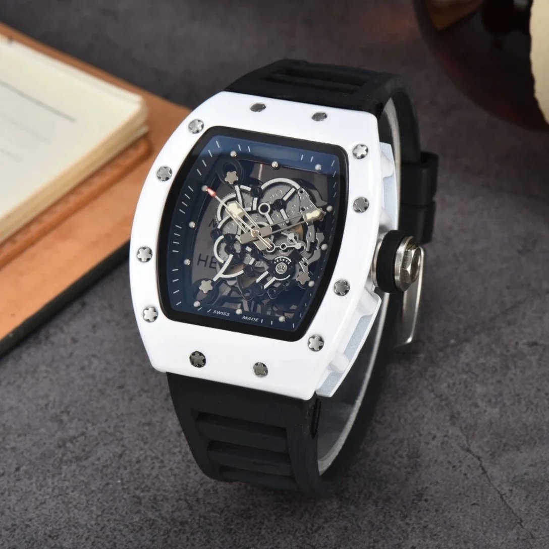 Ceramic Series White Black Dial Black Strap