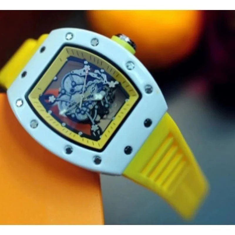 White Ceramic Yellow Dial Yellow Strap