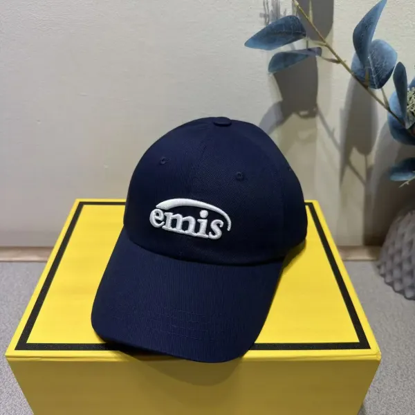 Design Emis Logo Embroidered Khaki Baseball Cap - 17