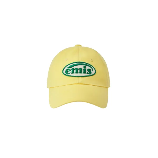 Design Emis Logo Embroidered Baseball Cap Yellow Baseball Cap - 1