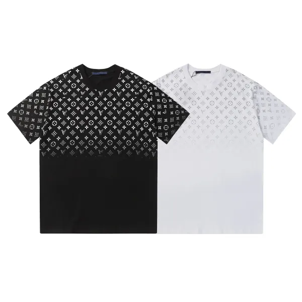 Louis Vuitton Monogram Gradient T-Shirt Black and White - 1