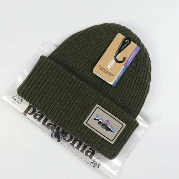 Patagonia Fish Logo Beanie Mustard Yellow Beanie - 10
