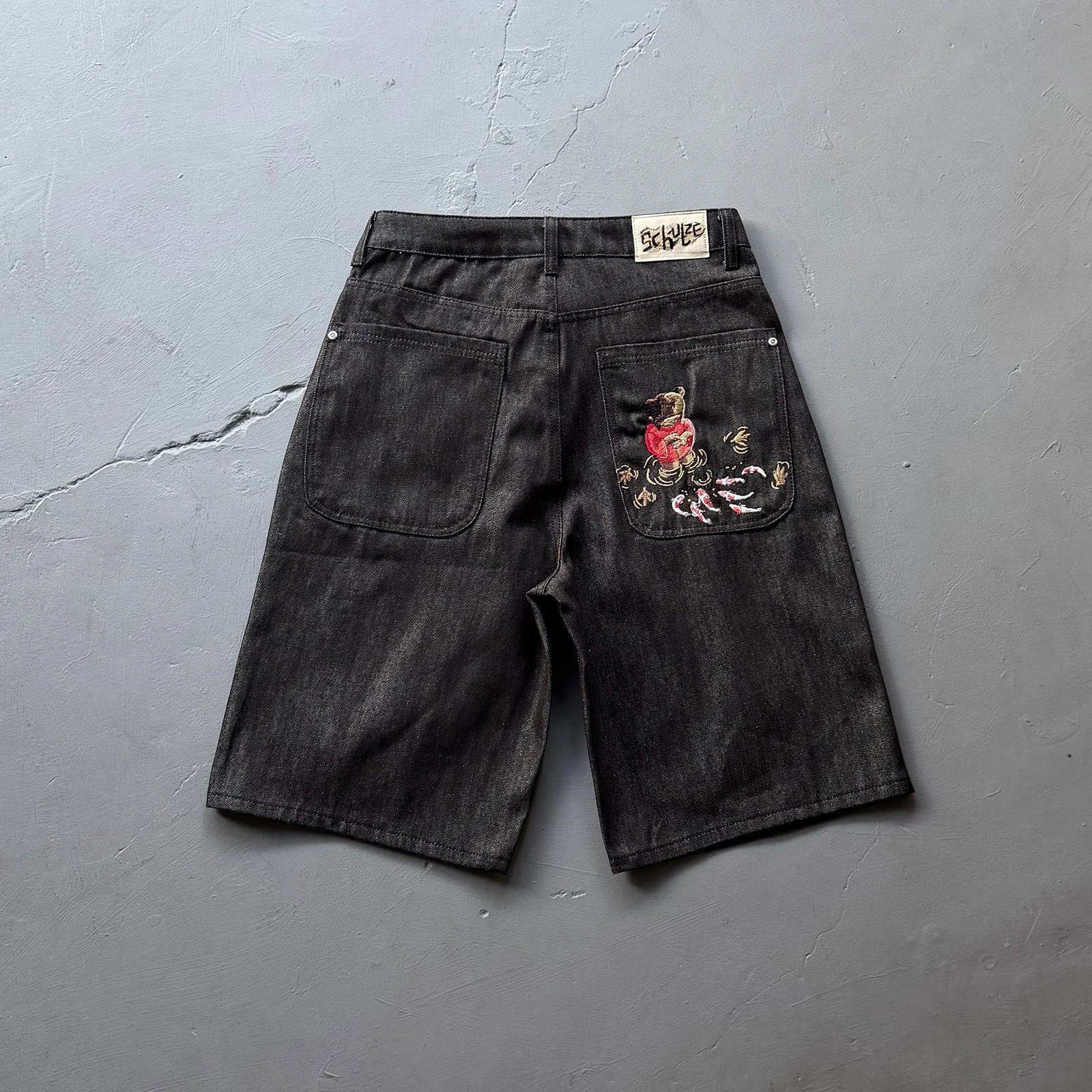 Heavy Embroidered Denim Shorts photo 4